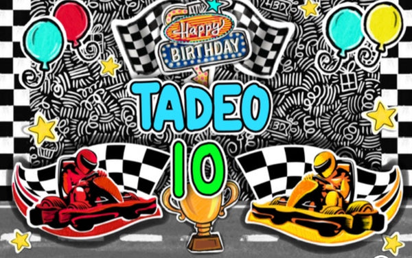 Personalized Party Banner Go Karts