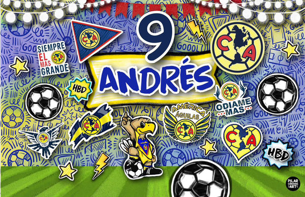 Personalized Party Banner Soccer America