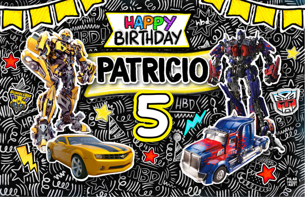 Personalized Party Banner Transformers 2