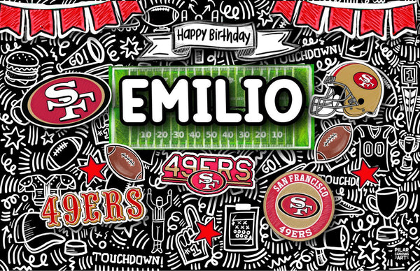 Personalized Party Banner Football 49ers