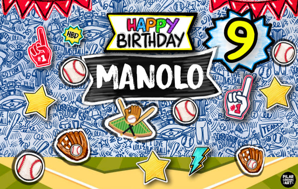 Personalized Party Banner Baseball