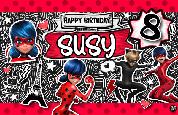Personalized Party Banner Ladybug 3