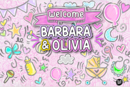 Personalized Party Banner Baby Shower Girl 1