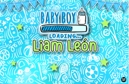 Personalized Party Banner Baby Boy Loading