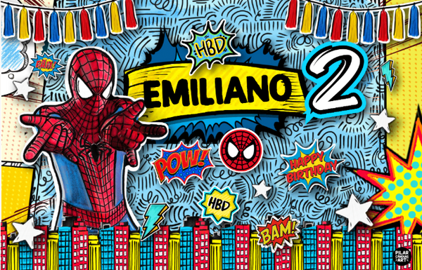 Personalized Party Banner Spiderman 4