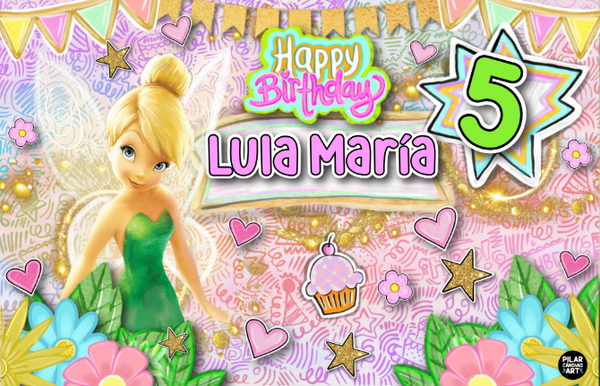 Personalized Party Banner Tinkerbell