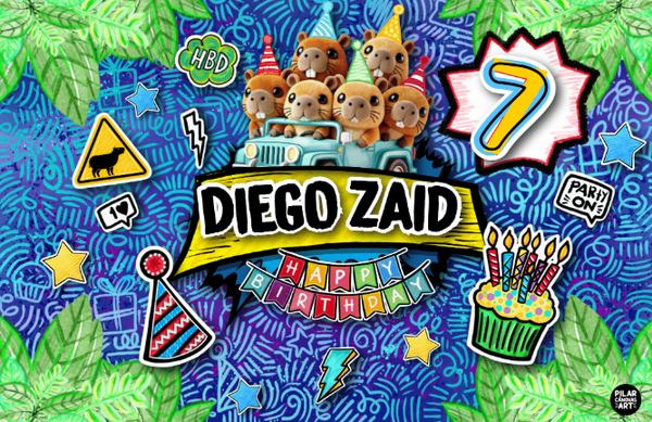 Personalized Party Banner Capybara Boy