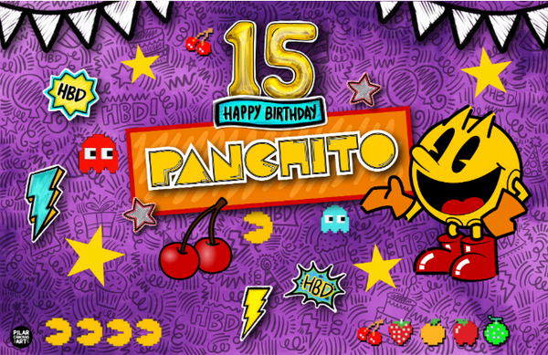 Personalized Party Banner Pacman 2