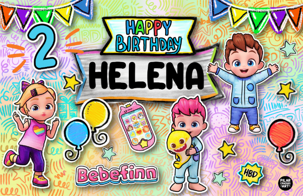 Personalized Party Banner Bebefinn