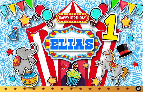 Personalized Party Banner Circus