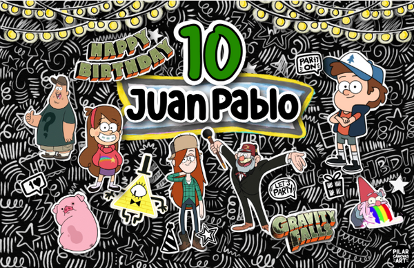 Personalized Party Banner Gravity Falls