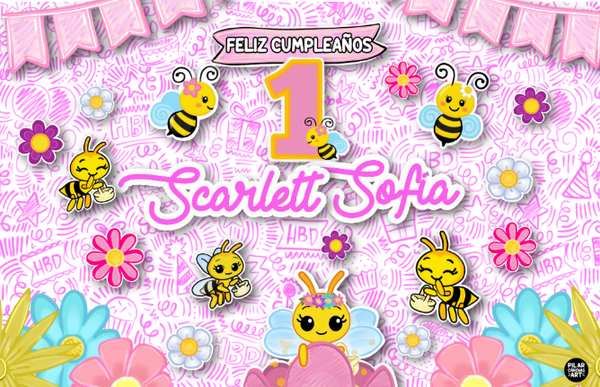 Personalized Party Banner Plim Plim Bee