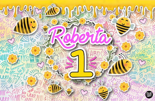 Personalized Party Banner Honey Bee 2