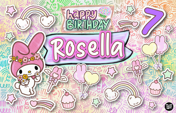 Personalized Party Banner My Melody Sanrio
