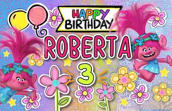 Personalized Party Banner Trolls 1