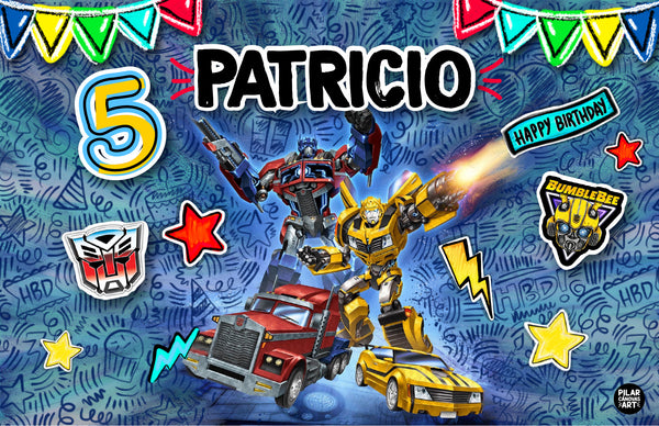 Personalized Party Banner Transformers 3