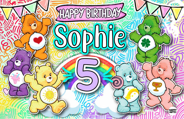 Personalized Party Banner Original Care Bears