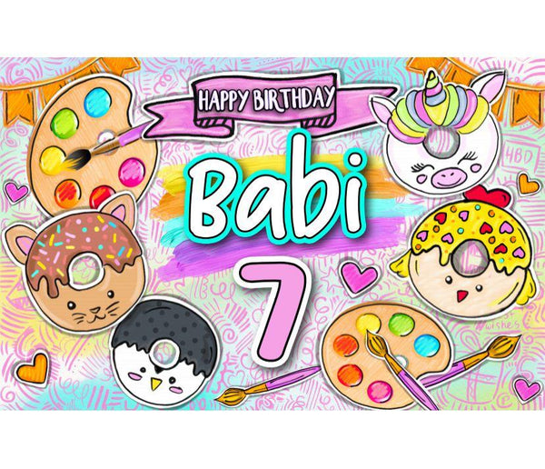 Personalized Party Banner Donuts 2