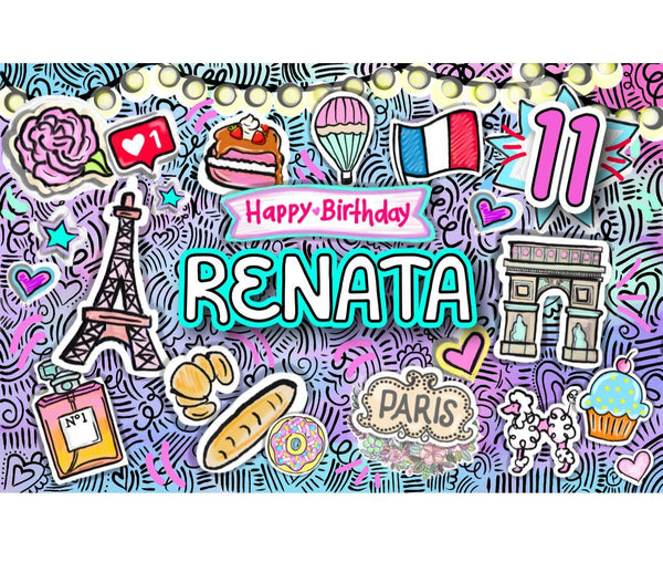 Personalized Party Banner Paris