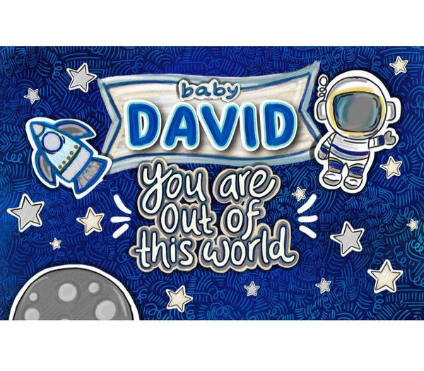 Personalized Party Banner Astronaut 2