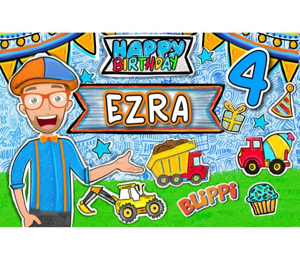 Personalized Party Banner Blippi