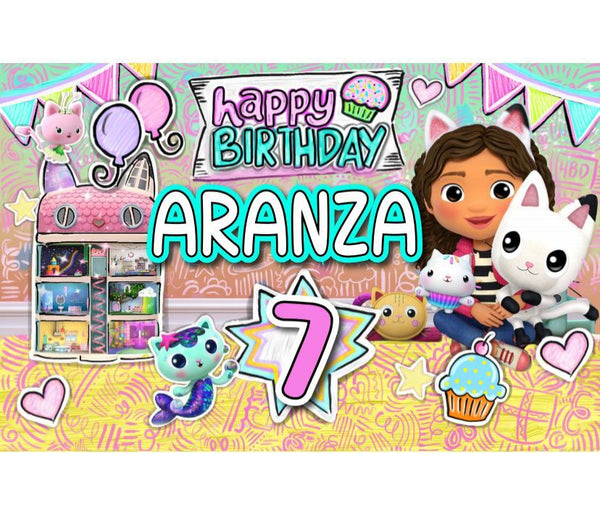 Personalized Party Banner Gabby´s Dollhouse 1