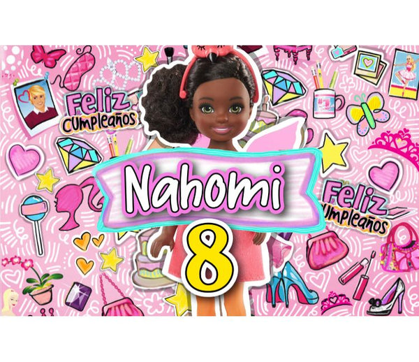 Personalized Party Banner Barbie 4