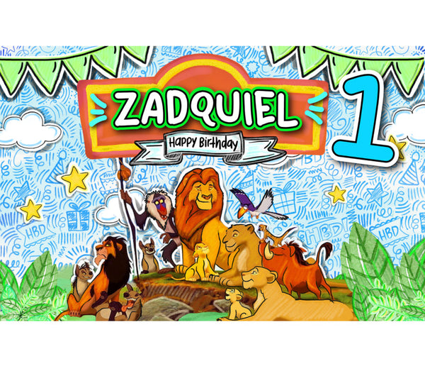 Personalized Party Banner Lion King