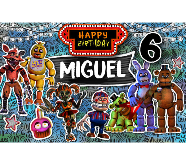 Personalized Party Banner Five Nights at Freddys