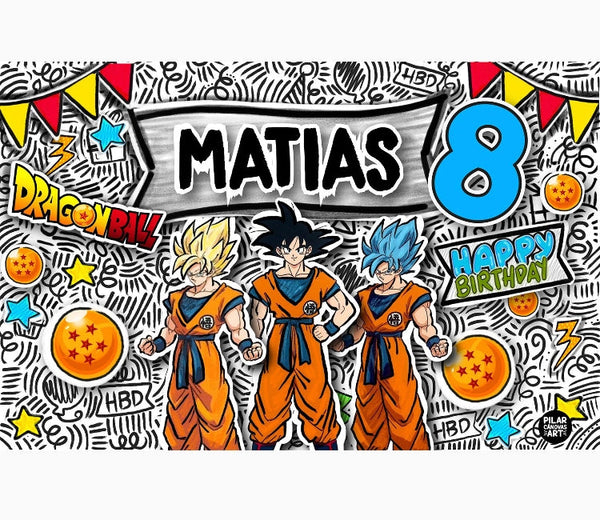 Personalized Party Banner Dragon Ball Goku 5