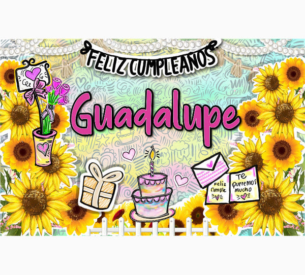 Personalized Party Banner Sunflowers