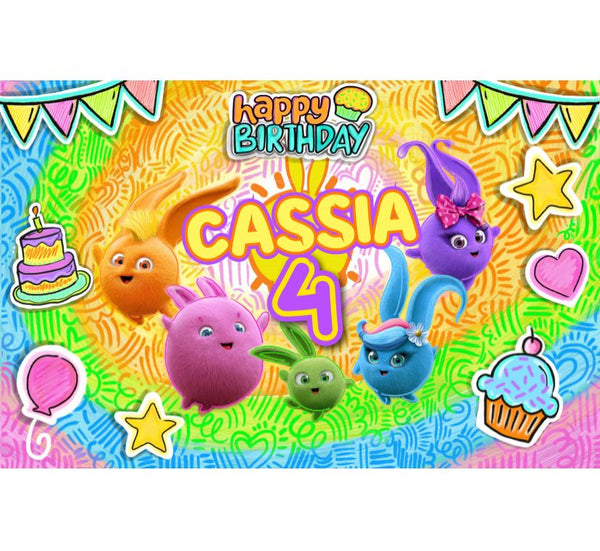 Personalized Party Banner Sunny Bunnies