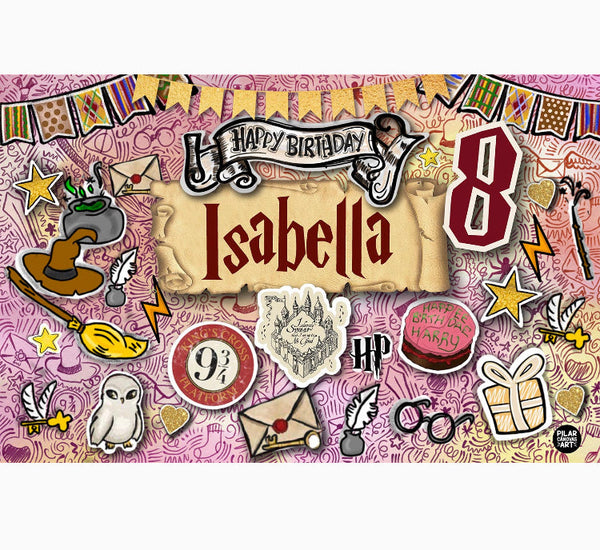 Personalized Party Banner Harry Potter Girl