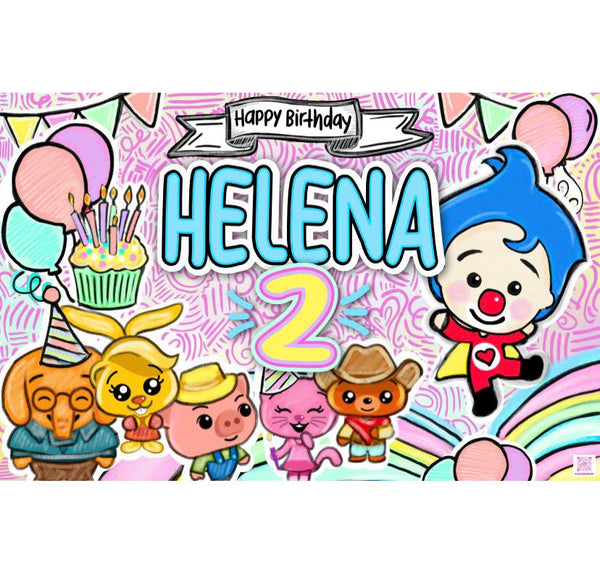 Personalized Party Banner Plim Plim Girl
