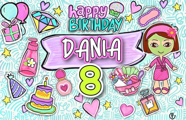 Personalized Party Banner Spa Girl