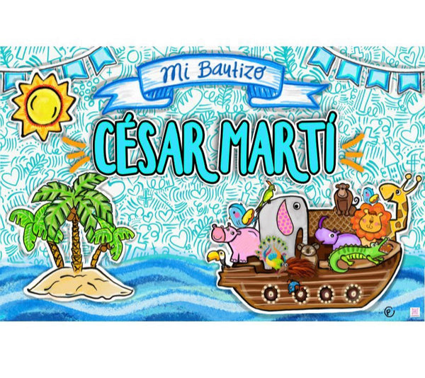 Personalized Party Banner Baptism Noah´s Arc