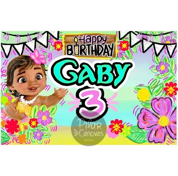 Personalized Party Banner Moana 1
