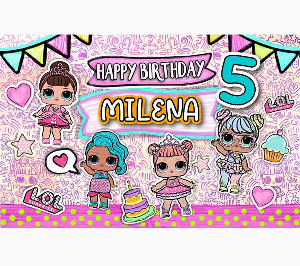 Personalized Party Banner L.O.L. Surprise Dolls