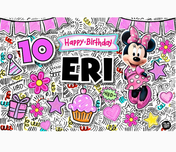 Personalized Party Banner Minnie 2
