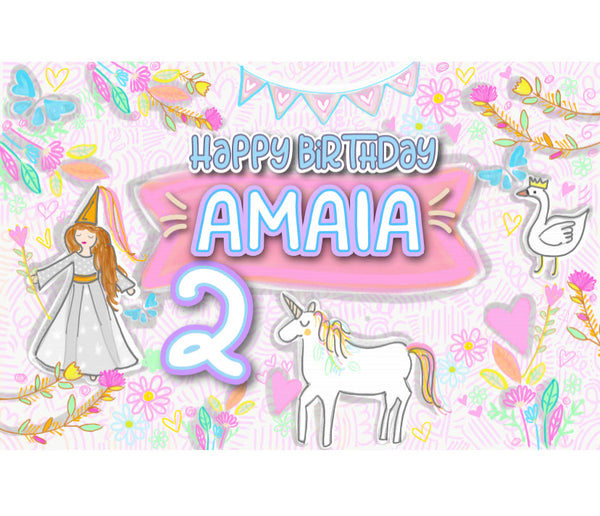Personalized Party Banner Fairy