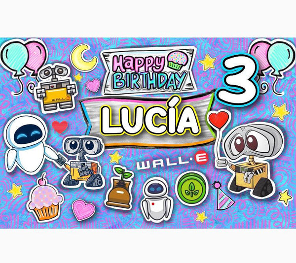 Personalized Party Banner Wall E
