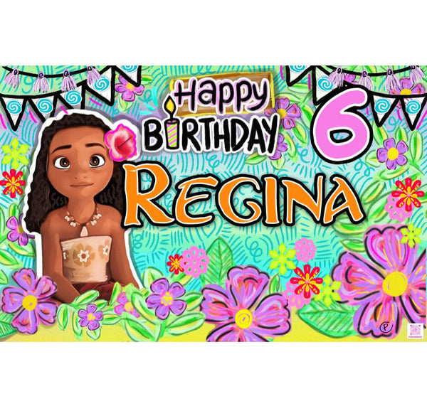 Personalized Party Banner Moana 2
