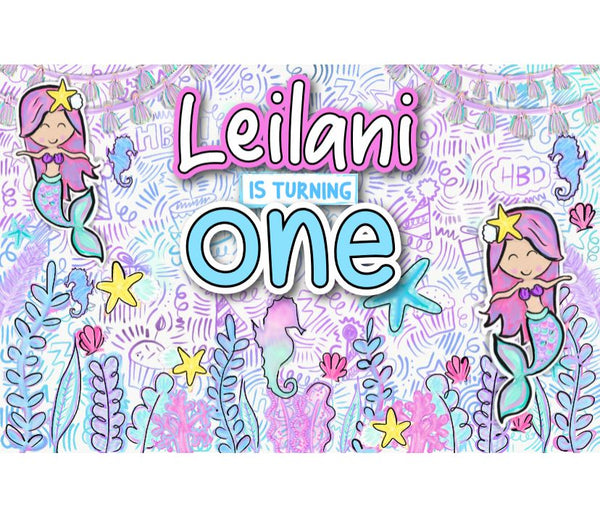 Personalized Party Banner Mermaid One