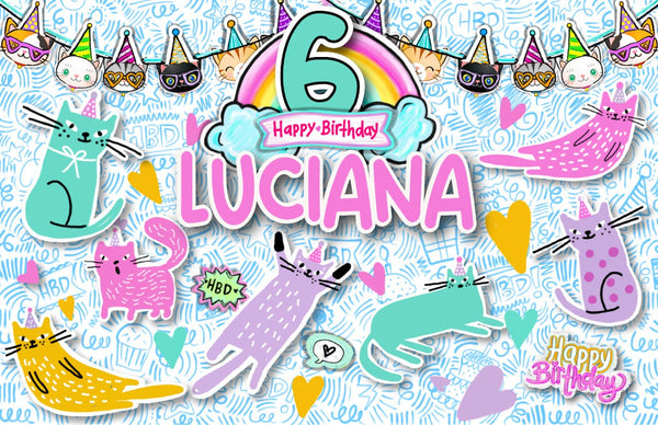 Personalized Party Banner Cats 2