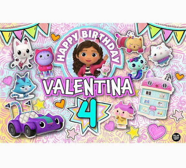 Personalized Party Banner Gabby´s Dollhouse 2
