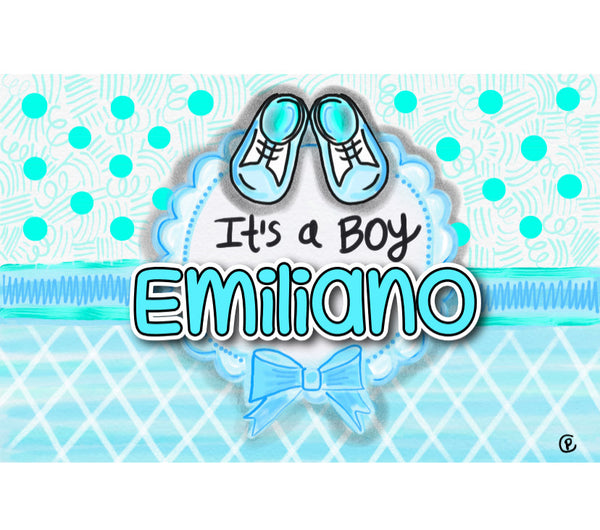 Personalized Party Banner Baby Shoes