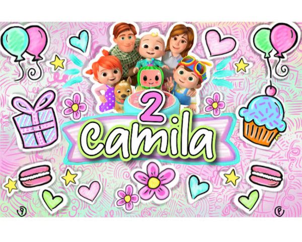 Personalized Party Banner Cocomelon 1