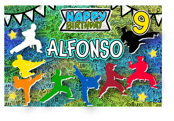 Personalized Party Banner Tae Kwon Do 2