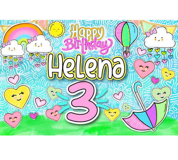 Personalized Party Banner Love Rain