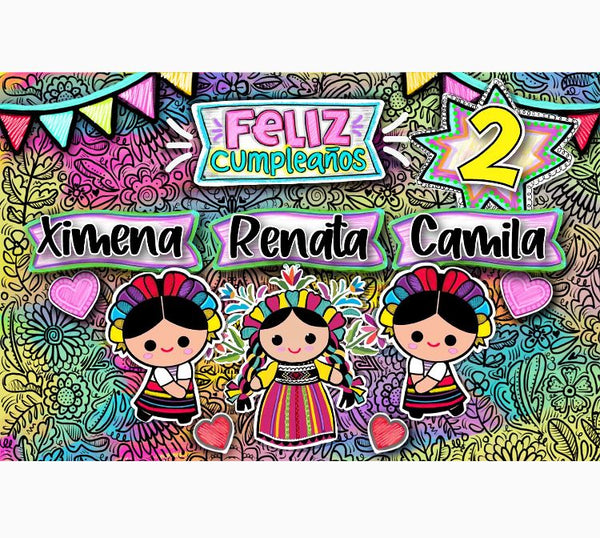 Personalized Party Banner Muñecas Lele